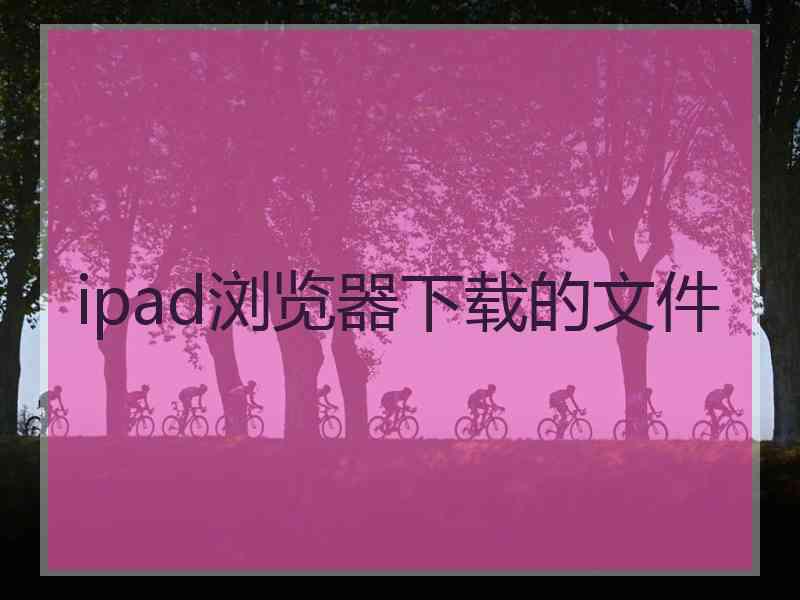 ipad浏览器下载的文件