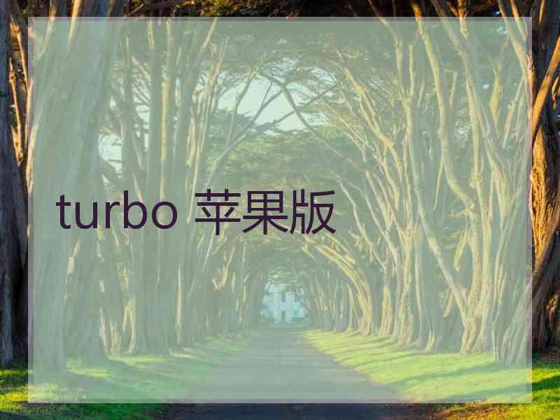 turbo 苹果版