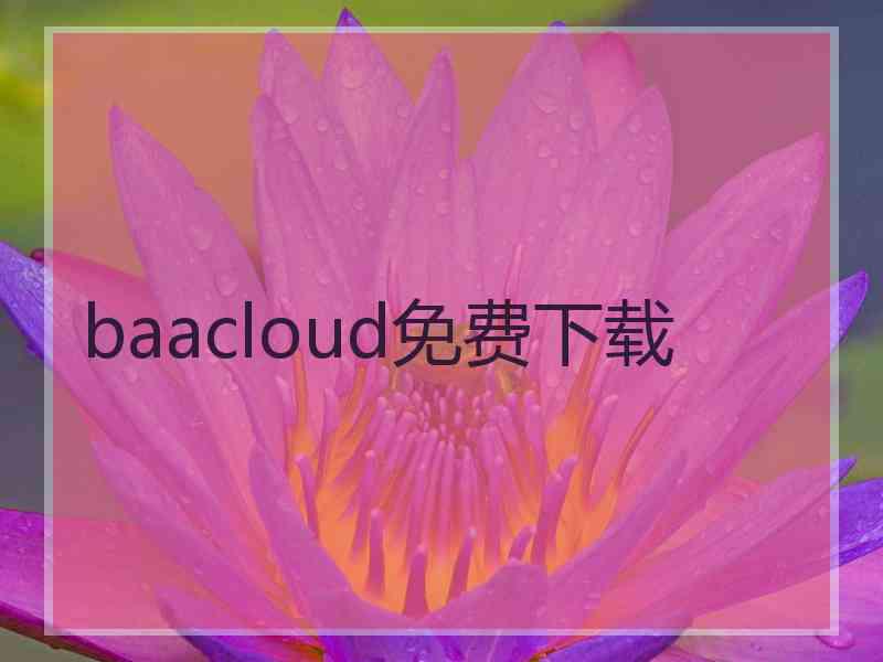 baacloud免费下载