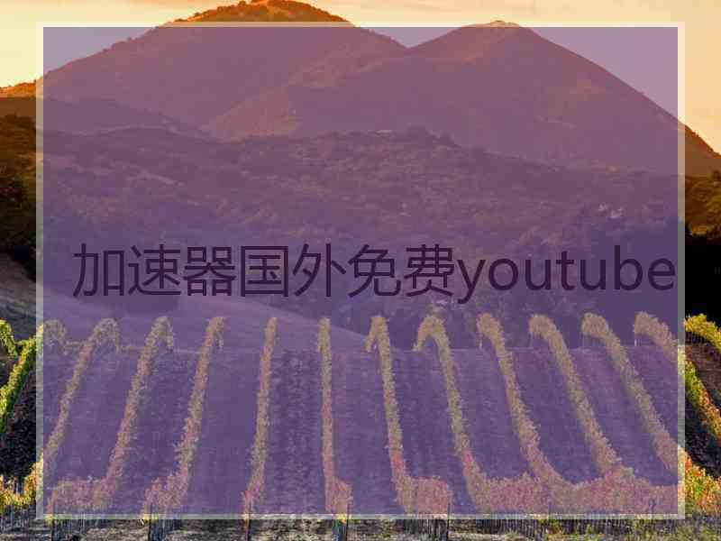 加速器国外免费youtube