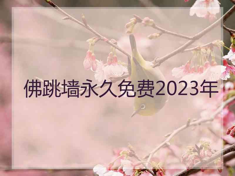 佛跳墙永久免费2023年