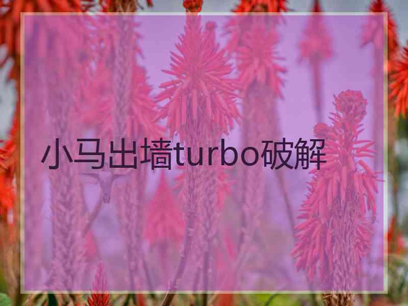 小马出墙turbo破解