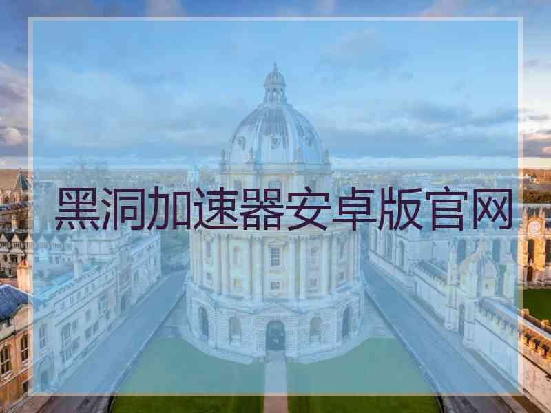 黑洞加速器安卓版官网