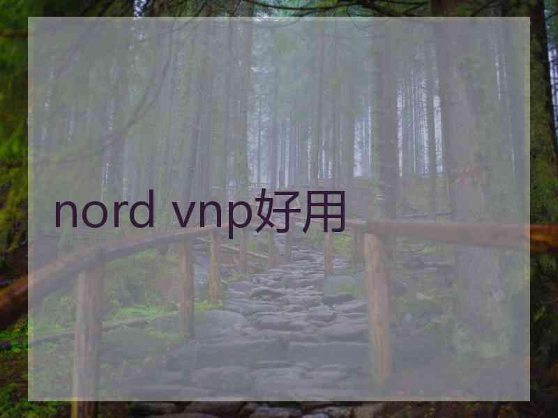 nord vnp好用