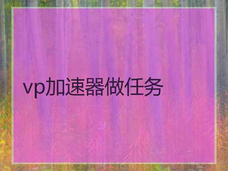 vp加速器做任务