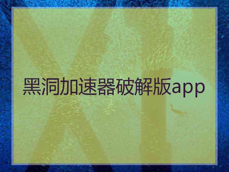 黑洞加速器破解版app