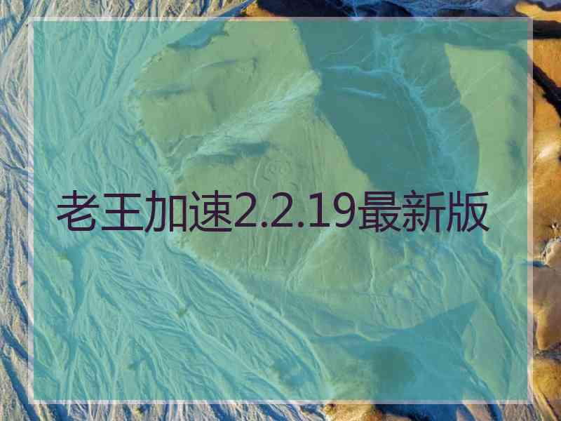 老王加速2.2.19最新版