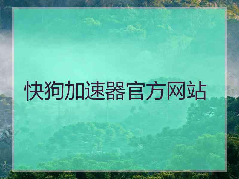 快狗加速器官方网站