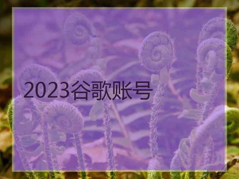 2023谷歌账号