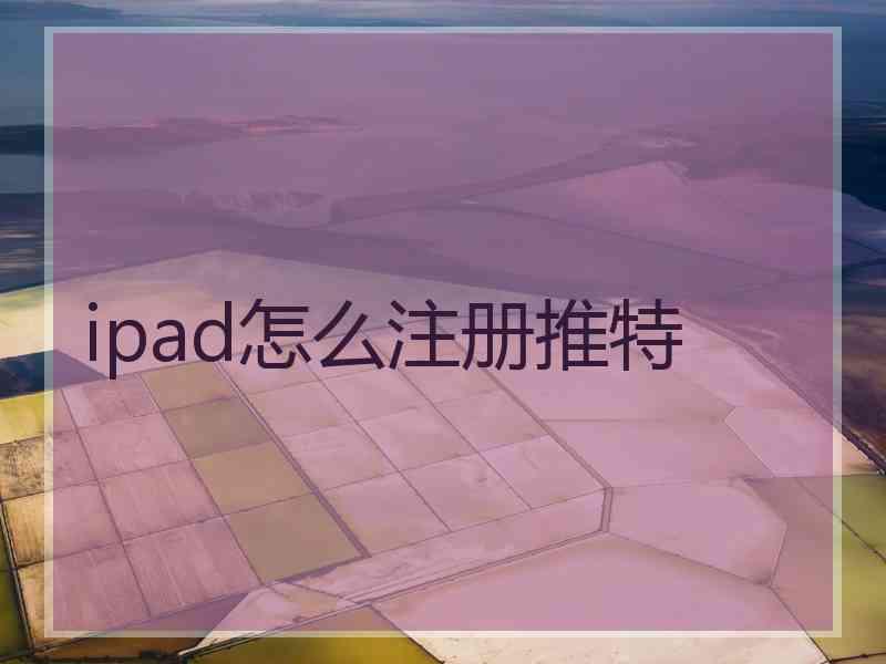 ipad怎么注册推特