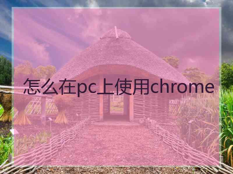 怎么在pc上使用chrome