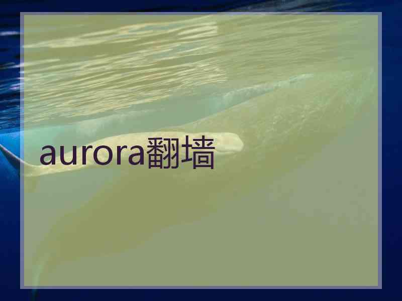 aurora翻墙