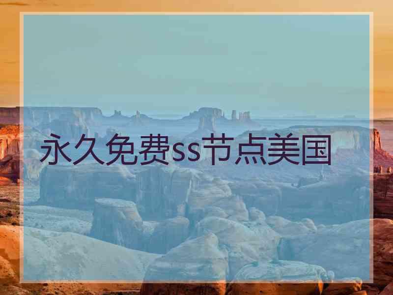 永久免费ss节点美国