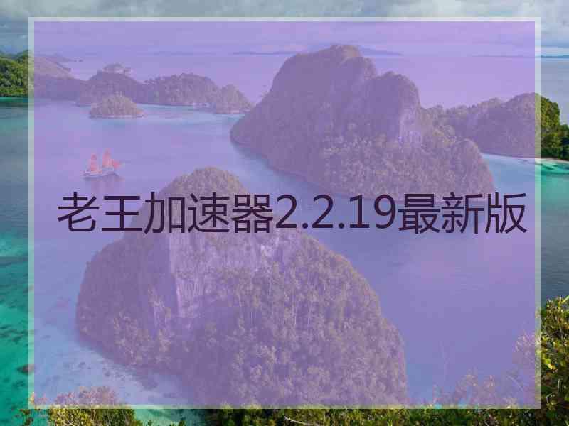 老王加速器2.2.19最新版