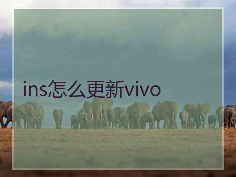 ins怎么更新vivo