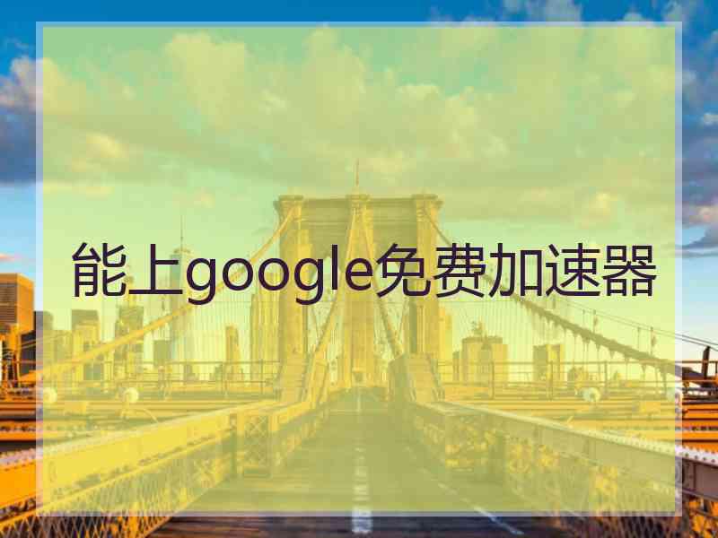 能上google免费加速器