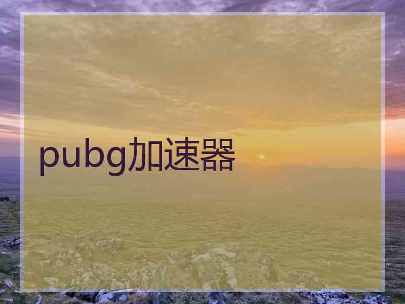 pubg加速器