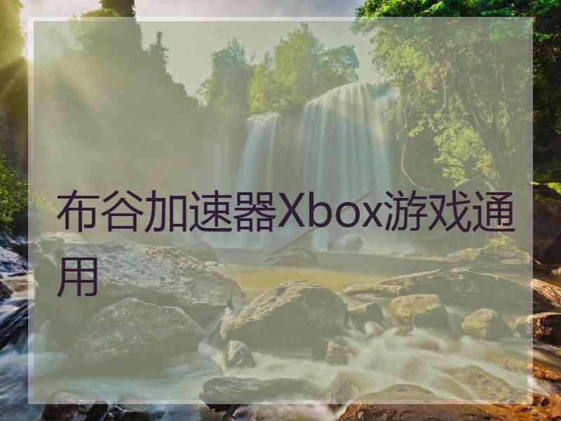 布谷加速器Xbox游戏通用