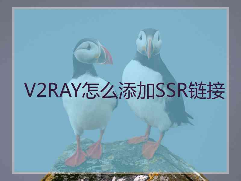 V2RAY怎么添加SSR链接