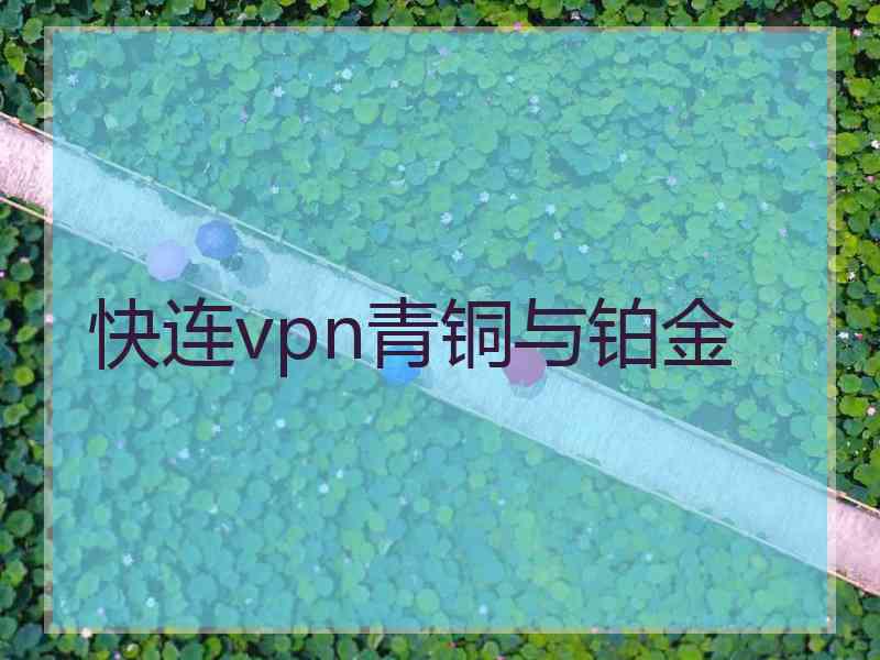 快连vpn青铜与铂金