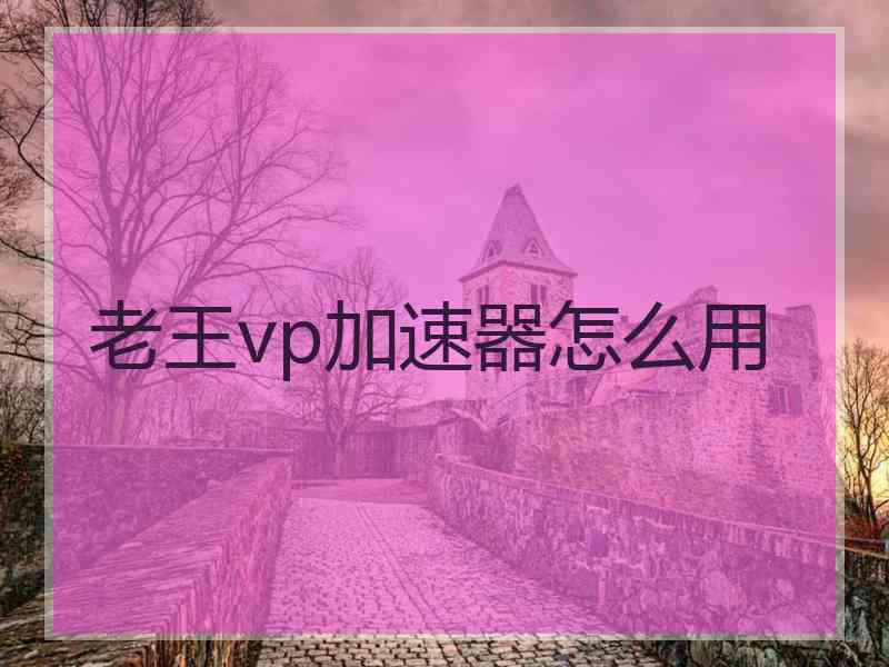 老王vp加速器怎么用