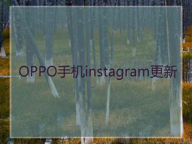 OPPO手机instagram更新