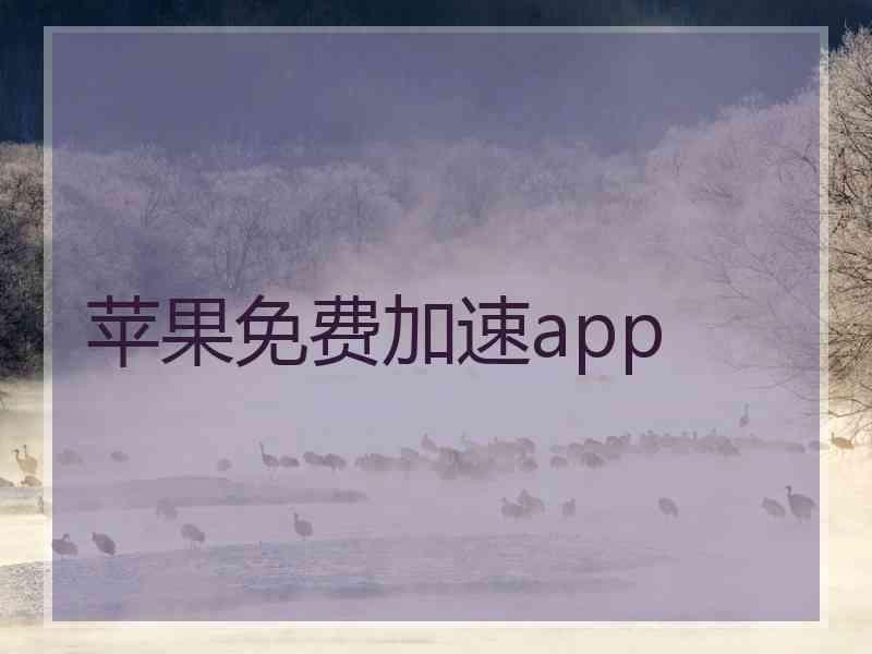 苹果免费加速app