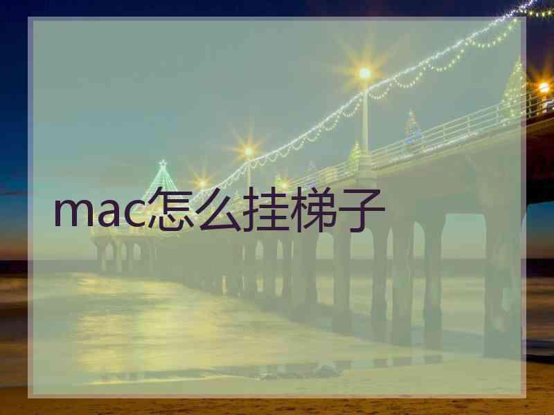 mac怎么挂梯子