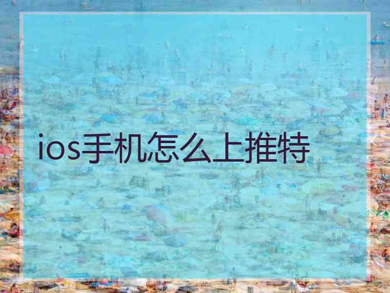 ios手机怎么上推特