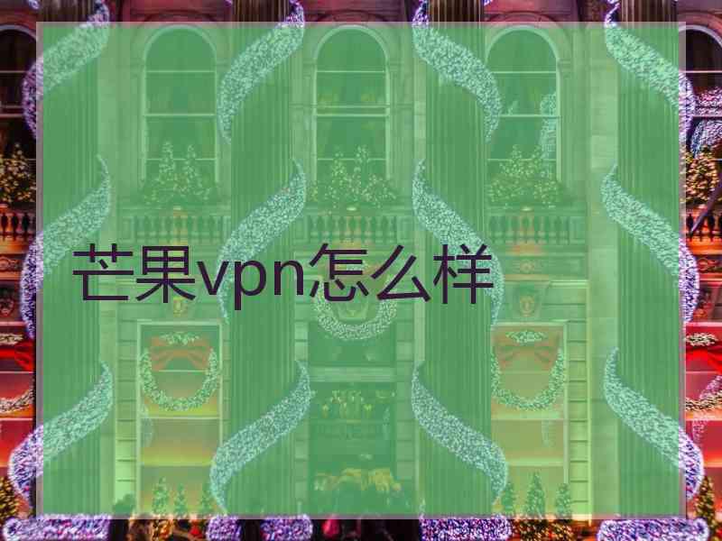 芒果vpn怎么样