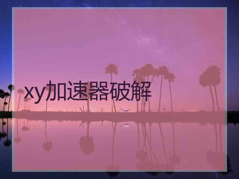 xy加速器破解