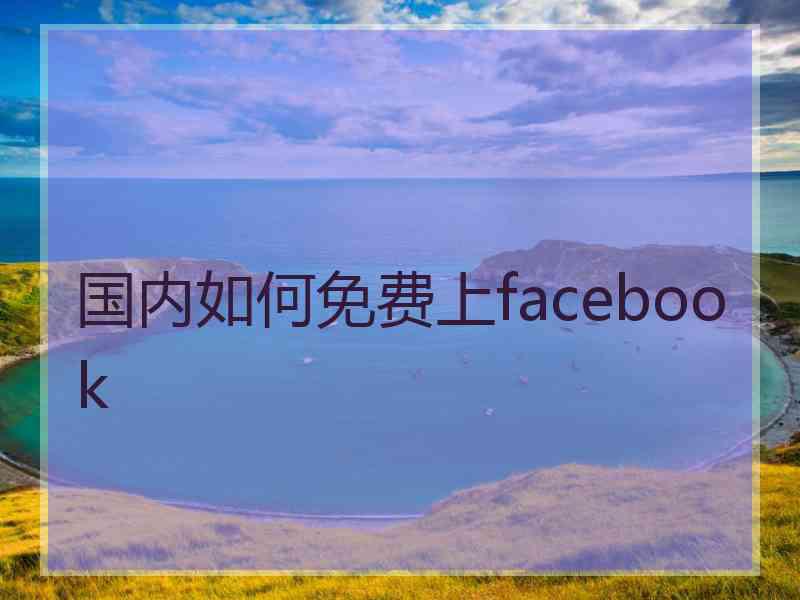 国内如何免费上facebook