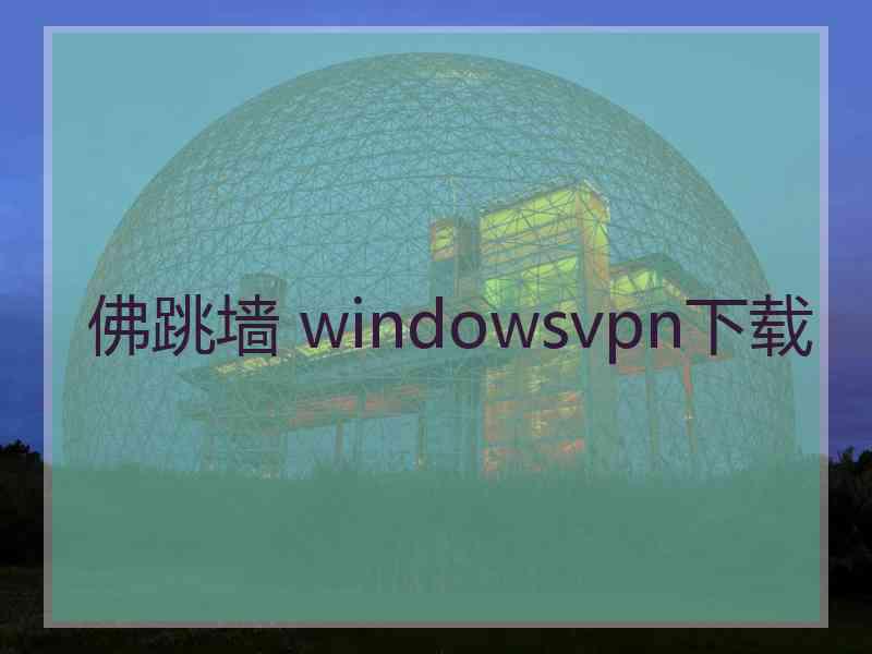 佛跳墙 windowsvpn下载