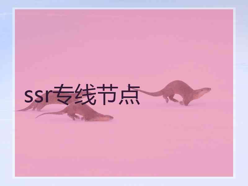 ssr专线节点