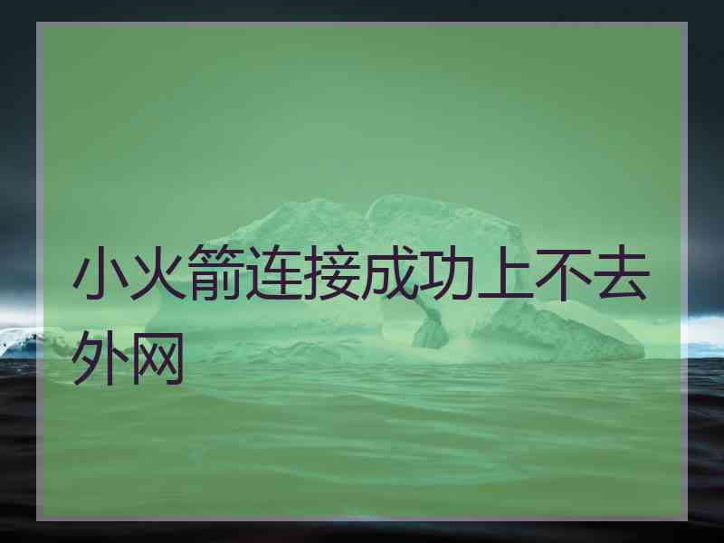 小火箭连接成功上不去外网