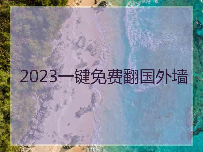 2023一键免费翻国外墙