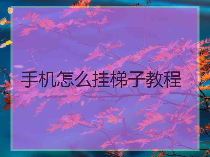 手机怎么挂梯子教程