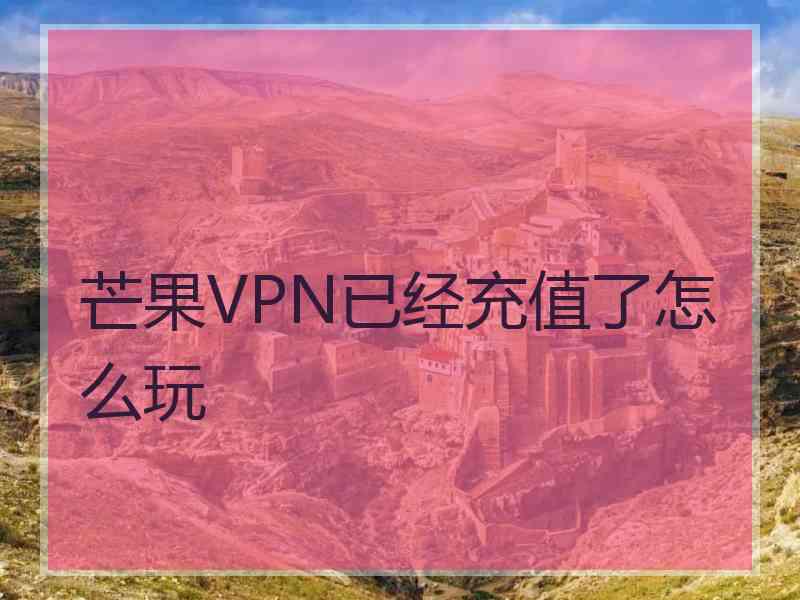 芒果VPN已经充值了怎么玩