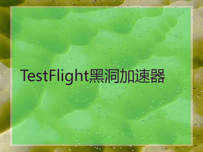 TestFlight黑洞加速器