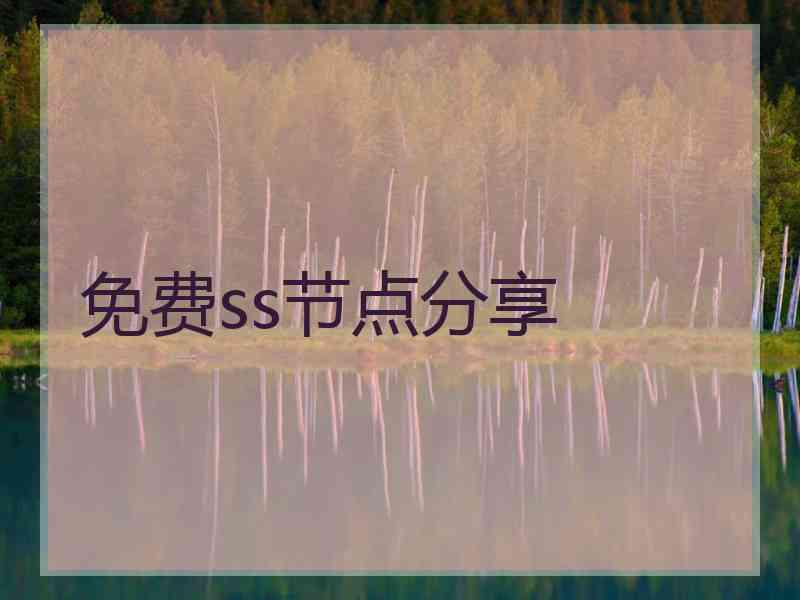 免费ss节点分享