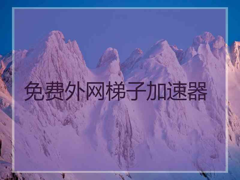 免费外网梯子加速器